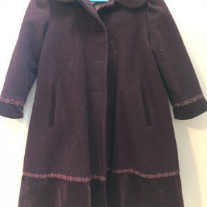 Girls Vintage Rothschild Coat | Plum Holiday Dress Coat